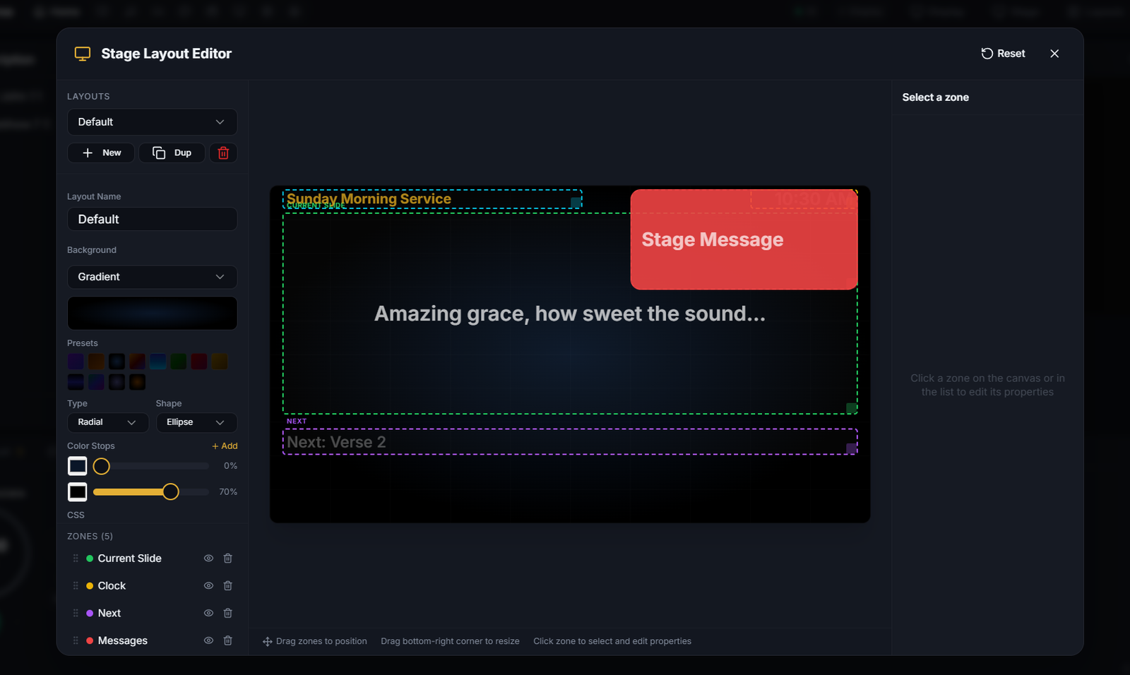 Stage Layout Editor